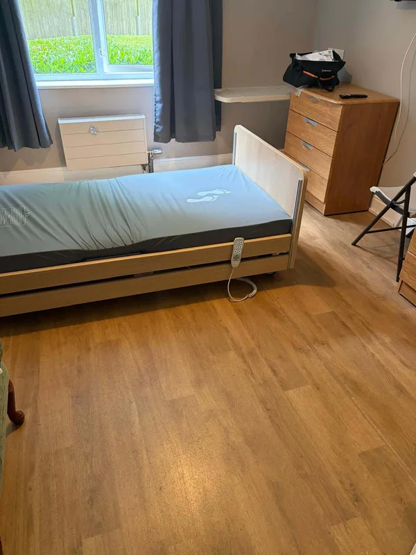 SafeSense fall-prevention sensor on a care bed